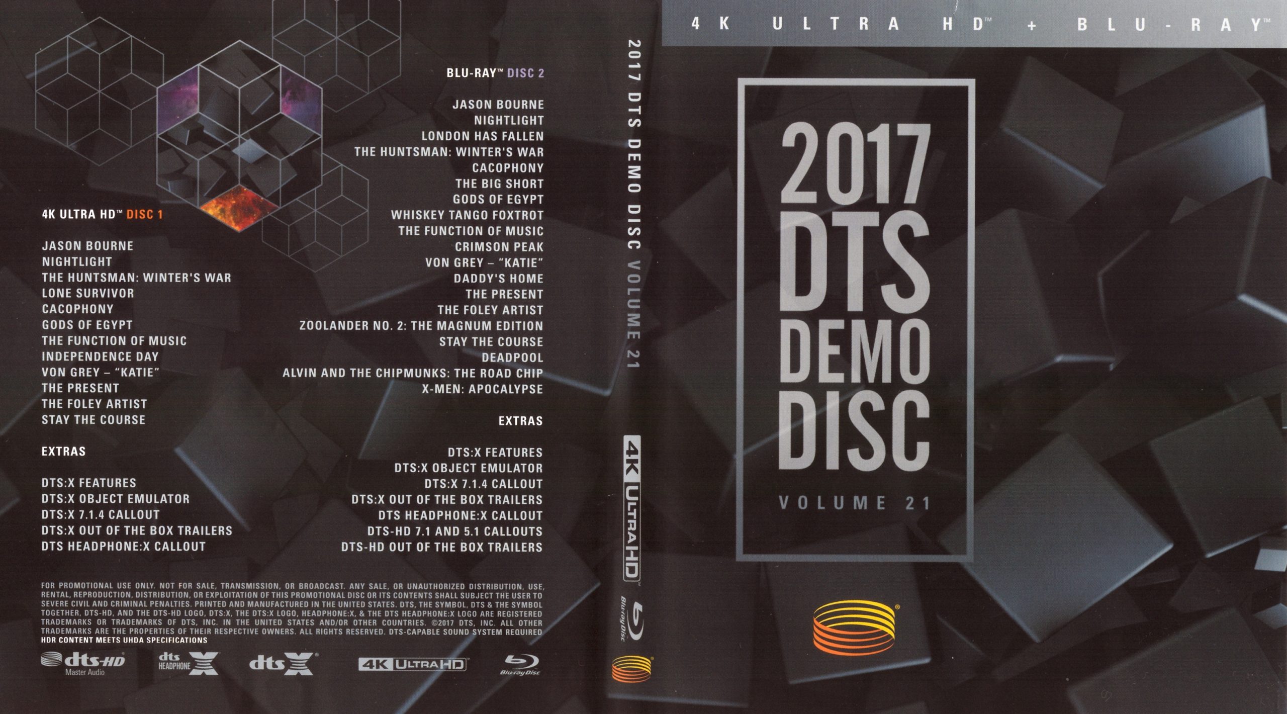 2017 DTS DEMO DISC 4K ULTRA HD Blu-ray Disc ブルーレイ ｜外国映画