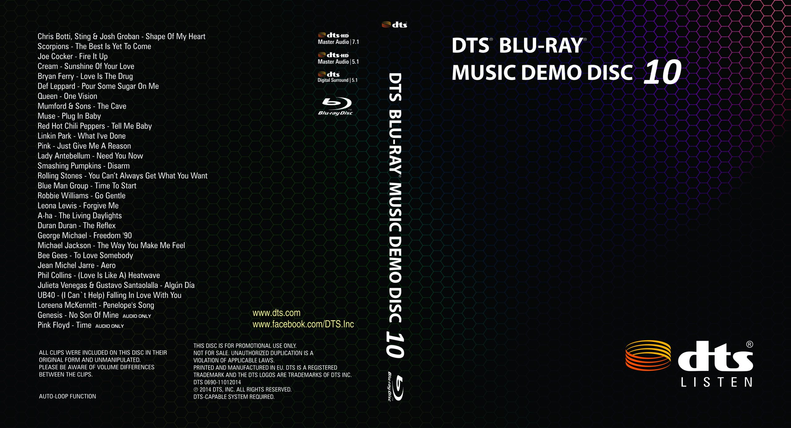 Музыка DTS. DTS Demonstration Disc (Blu-ray Demo Disc Vol.22) (2018). Demo Music. Demos музыка