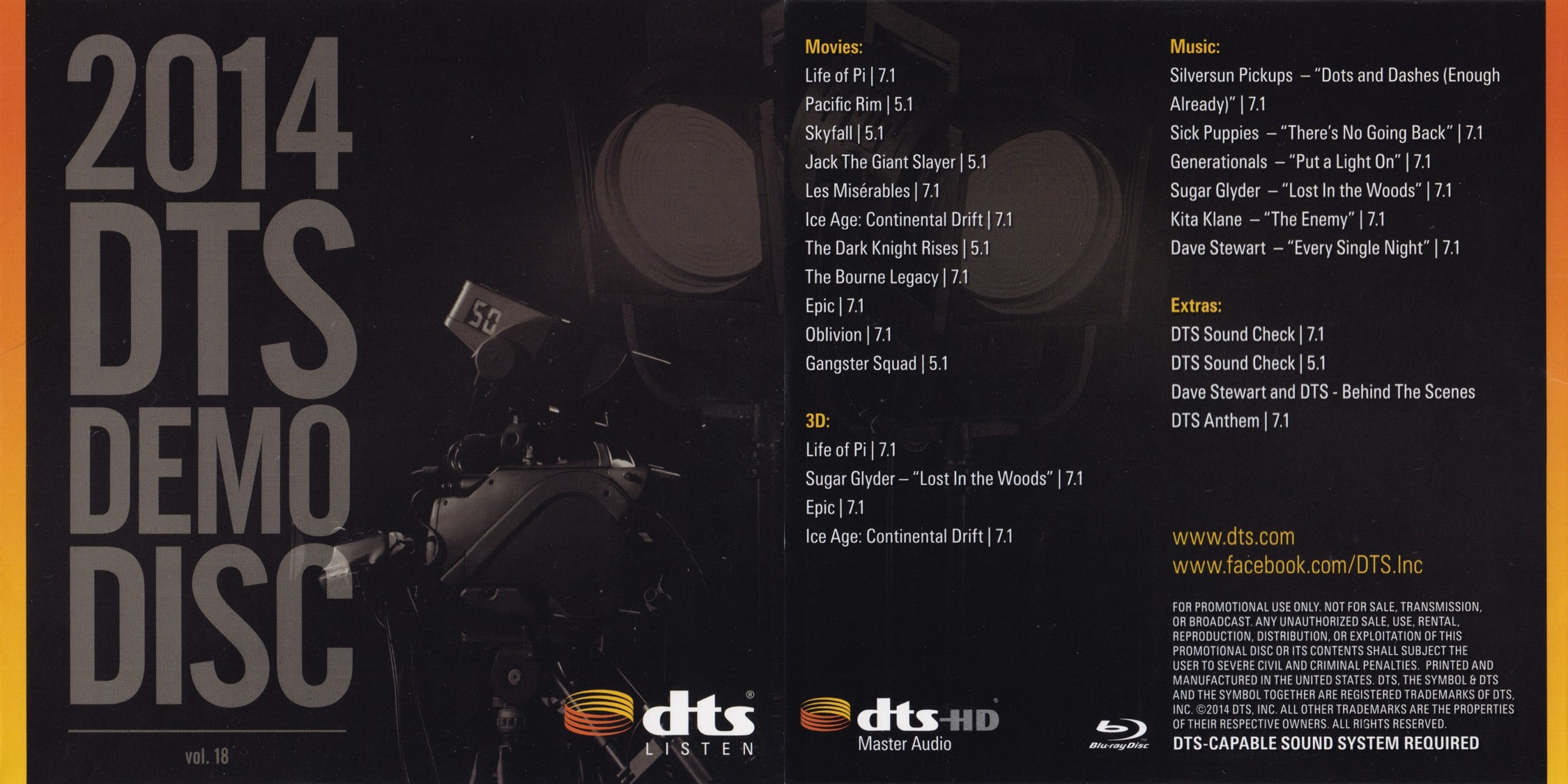 DTS蓝光演示碟 2014 DTS Demo Disc Vol.18 DTS-HDMA 7.1