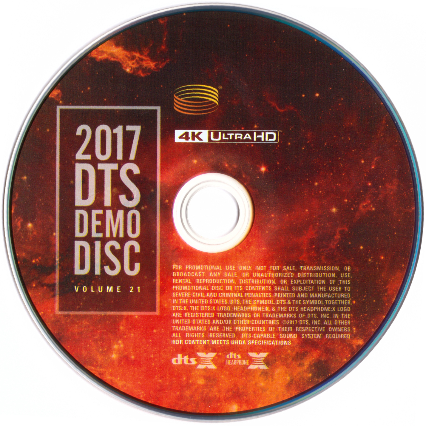 DTS蓝光演示碟 2017 4K UHD DTS Demo Disc Vol.21 H.265 4KUltraHD DTS-X DTS-HDMA 7.1-