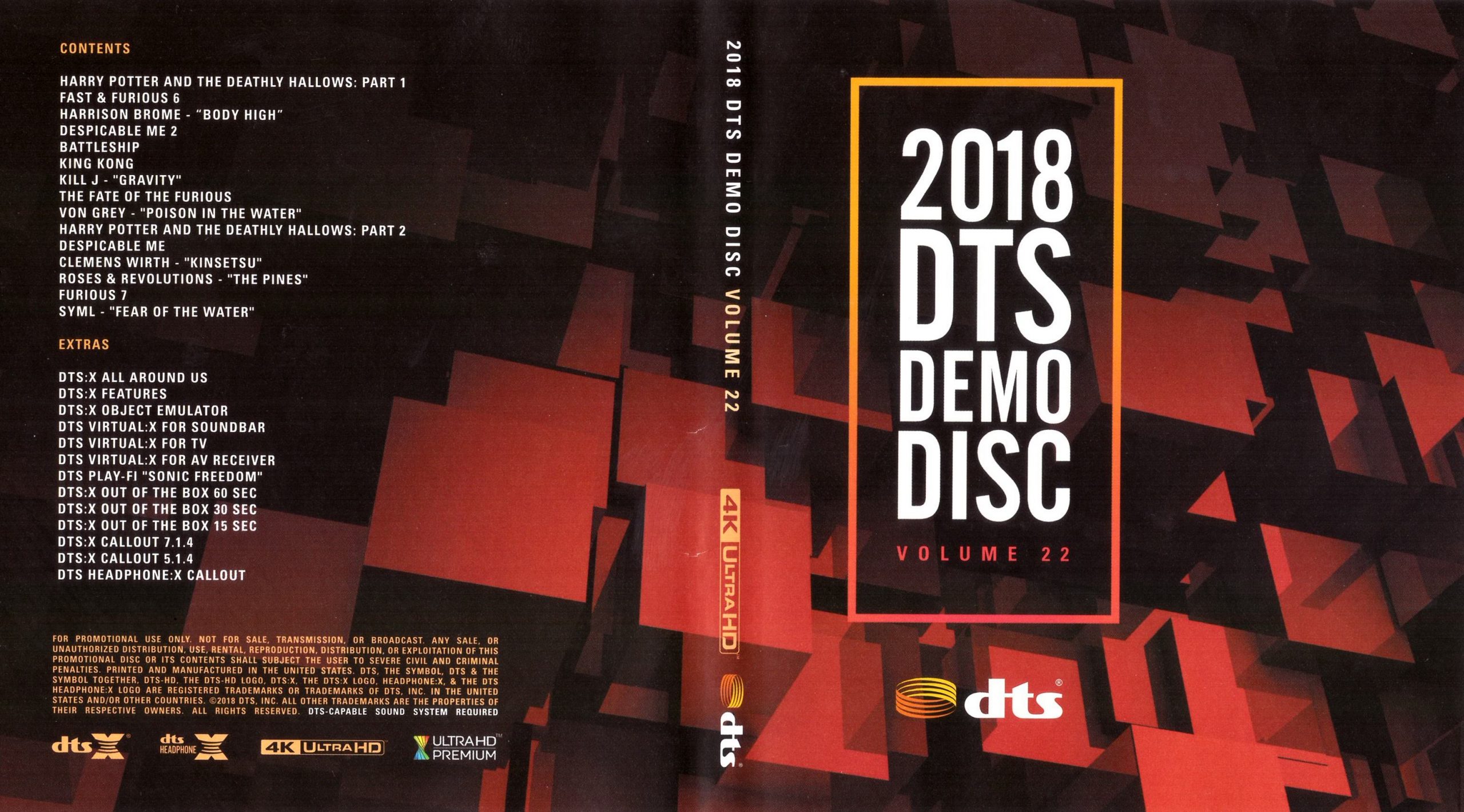 DTS蓝光演示碟 2018 4K UHD DTS Demo Disc Vol.22 H.265 HDR 4KUltraHD DTS-X 7.1