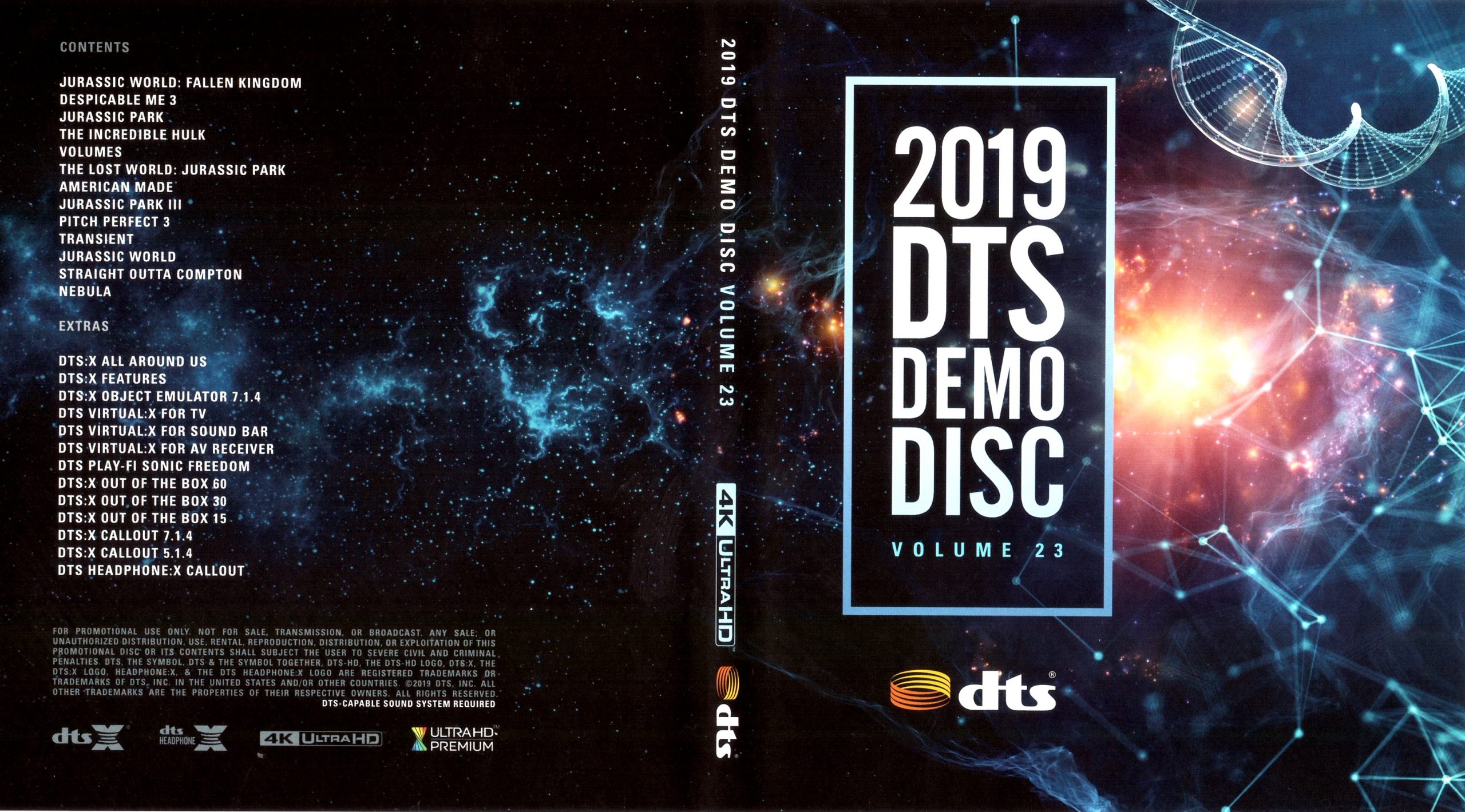 DTS蓝光演示碟 2019 4K UHD DTS Demo Disc Vol.23 H.265 HDR 4KUltraHD DTS-X 7.1