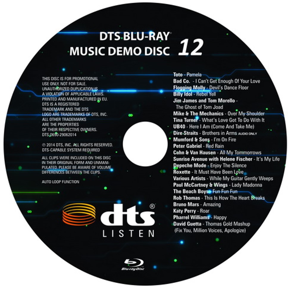 DTS蓝光音乐演示碟 12 2014 DTS Music Demo Disc 12 DTS-HDMA 5.1-