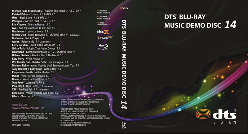 DTS蓝光音乐演示碟 14 2015 DTS Music Demo Disc 14 DTS-X DTS-HDMA 7.1