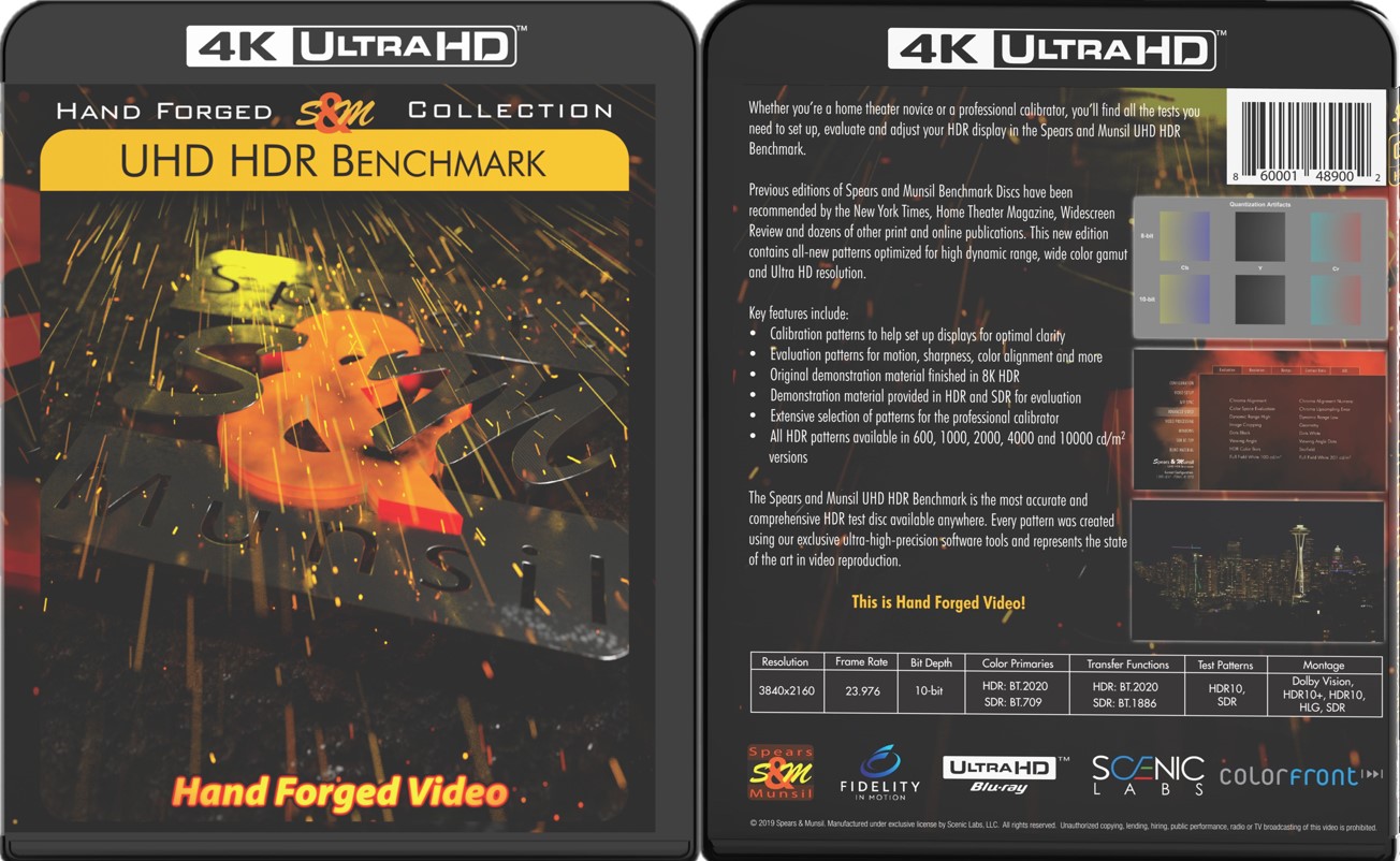 S&M超高清HDR调机蓝光碟 2019 4K Spears & Munsil UHD HDR Benchmark 2019 H.265 HDR 4KUltraHD DolbyTrueHD 5.1